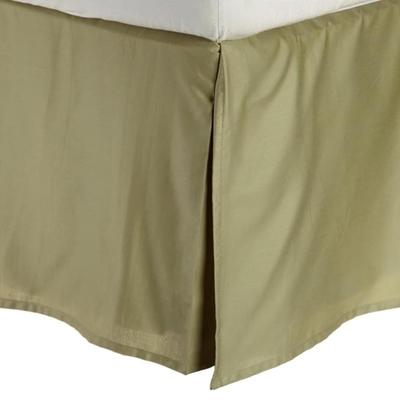 Size King Superior 200-Thread Count Solid Cotton-Blend Bed Skirt, Tan