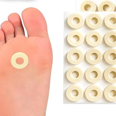 60-Pack Callus Cushions, Round Corn Pads, Foam Padding with Self-Stick Adhesive, Protects Toes, Foot and Heel from Rubbing and Friction,...