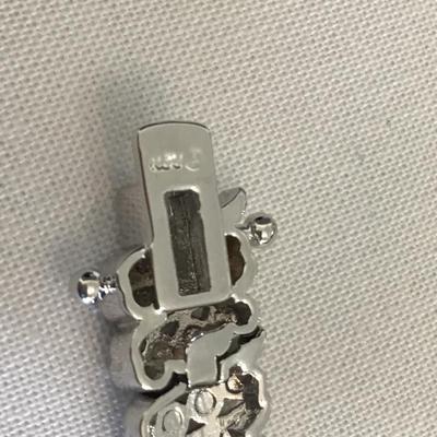 Silver Hinged Tennis Bracelet Fashion