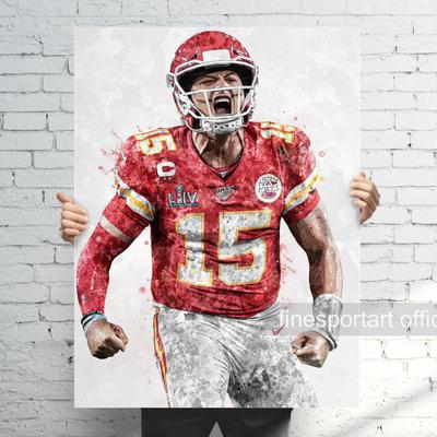 16" x 24" Patrick Kansas City Poster, Canvas, Football print, Sports wall art, Man Cave, Gift, Kids Room Decor