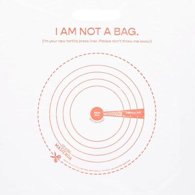 Tortilla Press Liners (Pack of 5) - Reusable Plastic Liners, Fits All Tortilla Presses, with Printed Tortilla Sizing Ruler