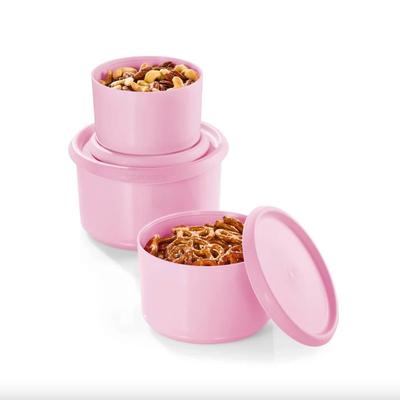 Pink Punch Tupperware 6pc (set of 3) Serve & Store Food Storage Canister Set : Dishwasher-Safe Polypropylene Containers