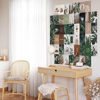 Fardes Botanical Wall Art, Boho Wall Collage Kit, 50pcs Plant & Floral Posters, Vintage Wall Decor for Bedroom