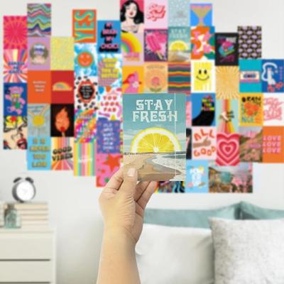 Fardes Indie Wall Decor for Teen Girls Bedroom, Indie Wall Collage Kit Aesthetic Pictures, Eclectic Room Decor, 70pcs