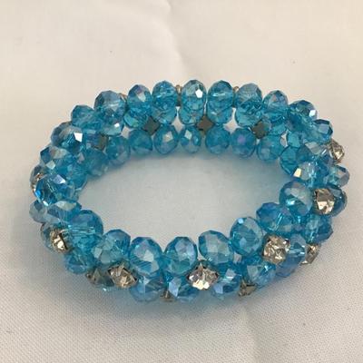 Blue And Rhinestone Vintage Bracelet