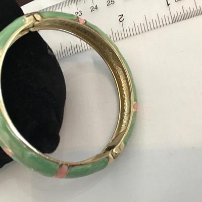 Enamel Hinged Bracelet