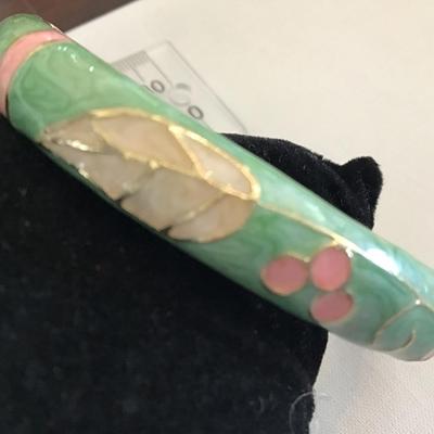 Enamel Hinged Bracelet