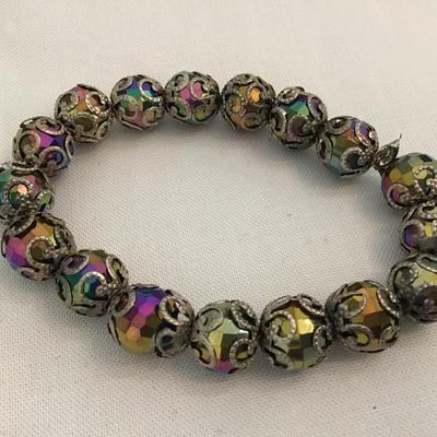 Metallic Glass Bracelet Vintage