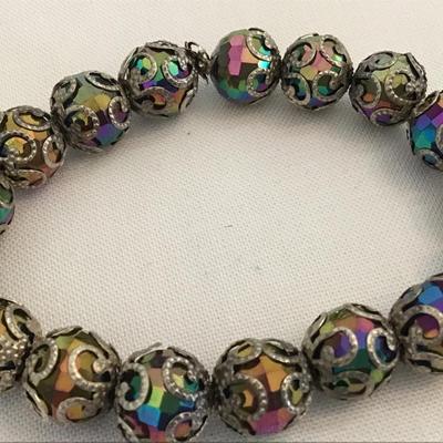 Metallic Glass Bracelet Vintage