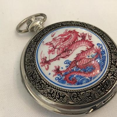 Silver Dragon pocket watch