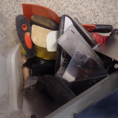 Nice Collection of Trowels, Drywall Knives, Tile Sponges, etc. (See all Pictures)