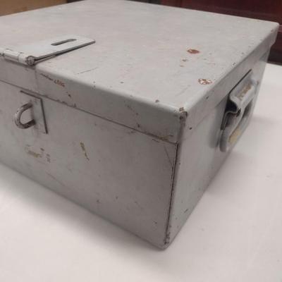 Vintage Metal Box Full of Sandpaper and Steel Wool
