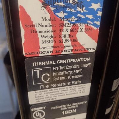Superior Safe Company Master 25 Sportsman Fire Resistant Safe