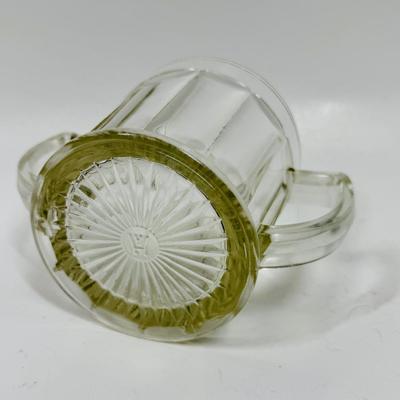 Vintage Hazel Atlas Sugar Bowl Clear Glass Two Handles No Lid