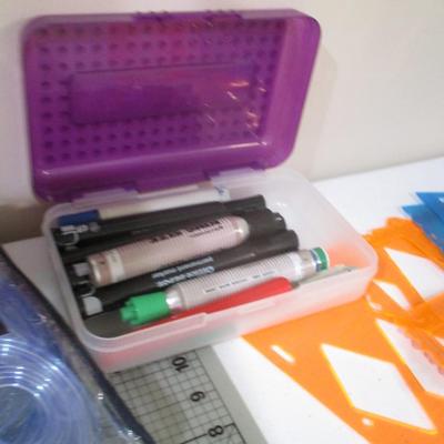 Array Of Construction Paper Card Stock & Stencils #31 (SR)