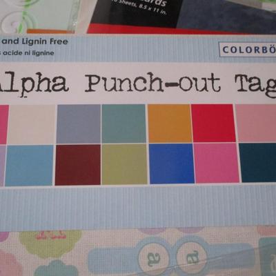 Array Of Construction Paper Card Stock & Stencils #31 (SR)