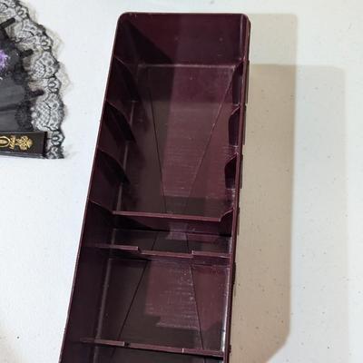 Lane Jewelry Box Hand Holding Laced Fan Godiva Tin Box Empty View Master Box #32 (SR)