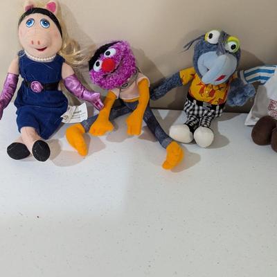 JIm Henson Vintage Collectible The Muppets Show Set Of 8 Mini Plush 8" Sababa Toys (SR)