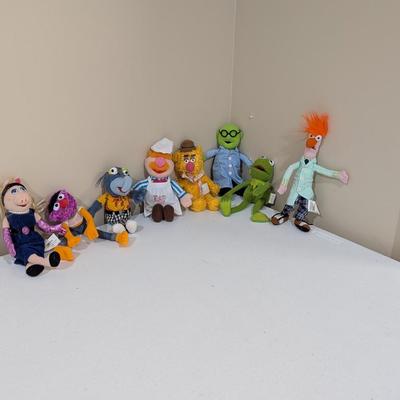 JIm Henson Vintage Collectible The Muppets Show Set Of 8 Mini Plush 8" Sababa Toys (SR)