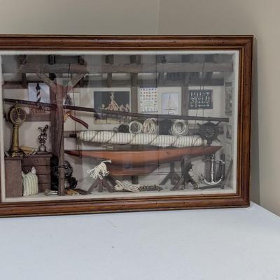 Nautical Diving Sailing Diorama Shadow Box (SR)