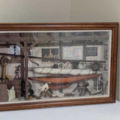 Nautical Diving Sailing Diorama Shadow Box (SR)