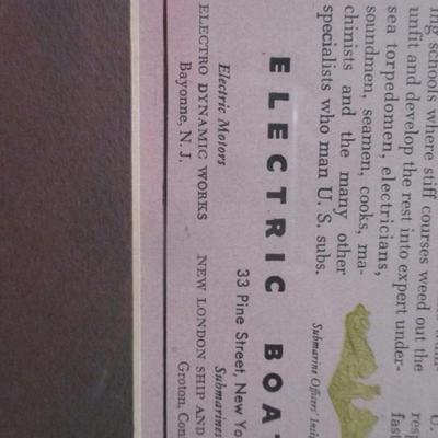 1943 Electric Boat Company Builders Of Submarines Advertising Ad (SR)