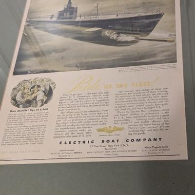 1943 Electric Boat Company Builders Of Submarines Advertising Ad (SR)