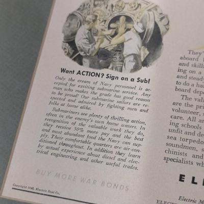 1943 Electric Boat Company Builders Of Submarines Advertising Ad (SR)