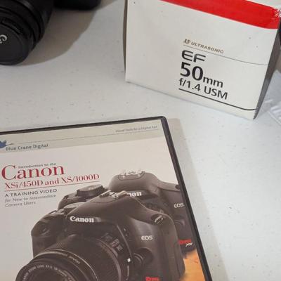 EOS Rebel X S Camera With Canon EF 50mm f/1.4 USM Lens & Manuals #33 (SR)