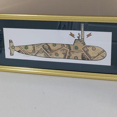 Signed By The Artist Barbara Hartigan Submarine Currency Mosaic (SR)