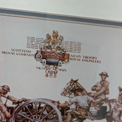Scottish Army Troops Royal Company Royal Engineers Framed Art (SR)