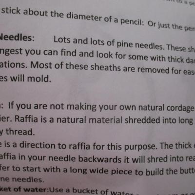 Pine Needle Hat/Basket Weaving Craft Material #30 (SR)