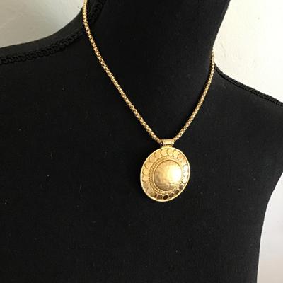 Gold Tone Sun Pendant Chicos