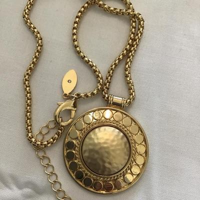 Gold Tone Sun Pendant Chicos