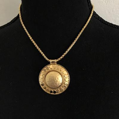 Gold Tone Sun Pendant Chicos