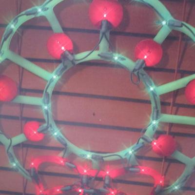 Christmas Lighted Star & Wreath