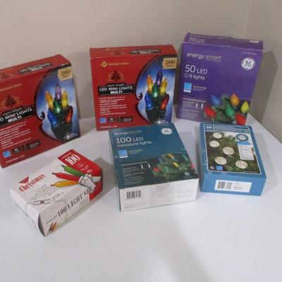 Array Of Boxed Stringed Christmas Lights