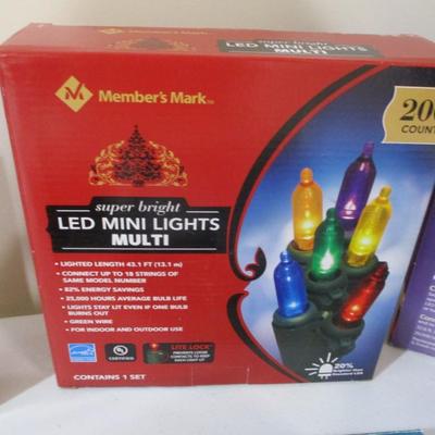 Array Of Boxed Stringed Christmas Lights