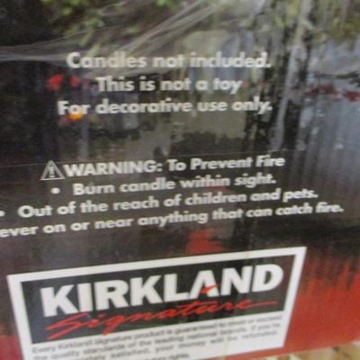 Kirkland Santa & Sleigh With Reindeer Candle Holder