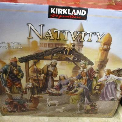 Kirkland Signature Nativity Set Hand Painted Antique Style