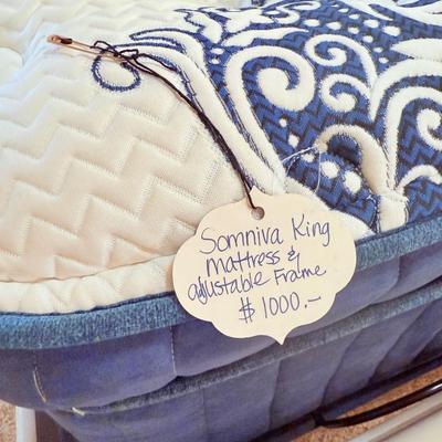 Lot 14: Somniva King Mattress & Adjustable Frame