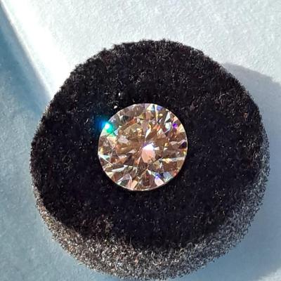 4.08 ct GIA Certified Round Brilliant Cut Lab Grown Moissanite with Appraisal