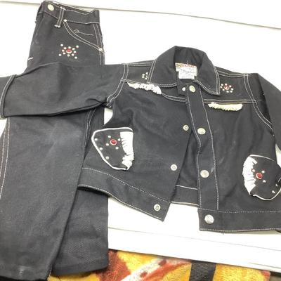 Black White Cowboy/Cowgirl Outfit Costume