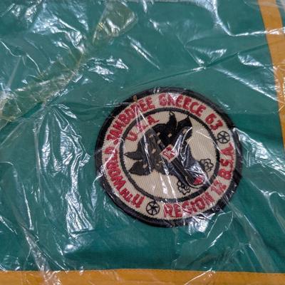 Vintage Boy Scout Scarves Area 12-E Conference 11th World Jamboree Greece (SR)