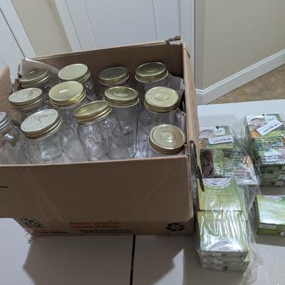 Variety Of 32 Canning Jars With Lids (SR)