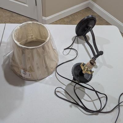 Pair Of Bronze Plug-In Swing Arm Wall Lamps (SR)