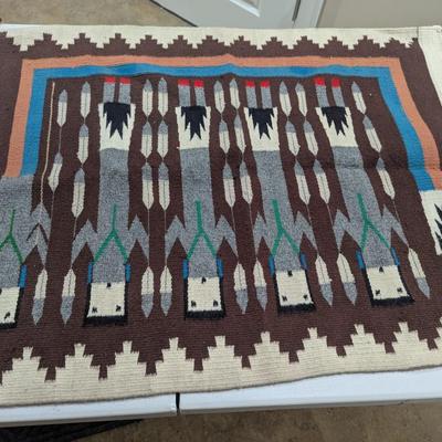 United Indian Traders Association Navajo All Wool Woven Rug (SR)