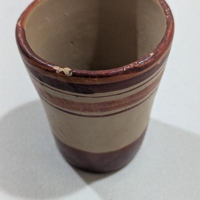 Native American Brown Pottery Cup 5" (SR)