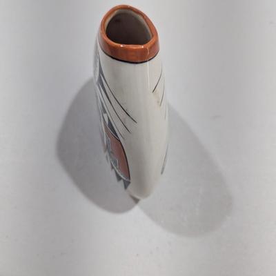 Hopi Sun Face Vase Pottery 6" Signed A. Corpuz (SR)