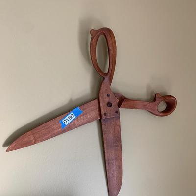Large Decorative Wood Scissors